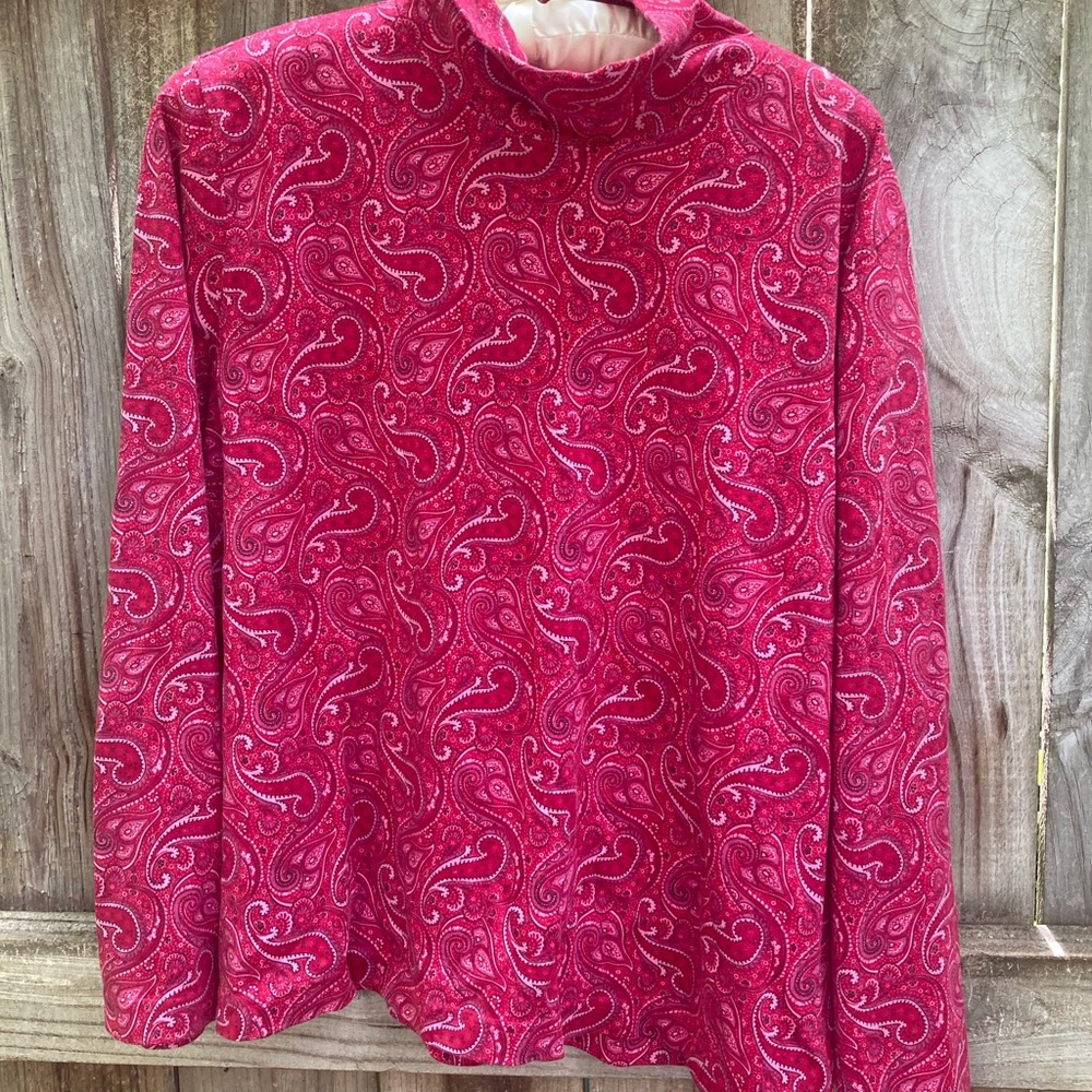 Lands’ End cotton red top
